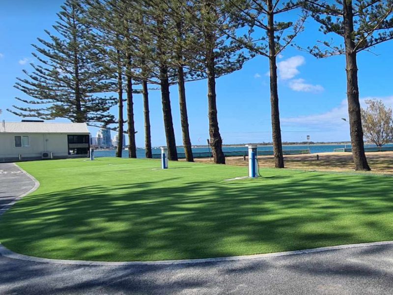 Waterview sites with synthetic turf