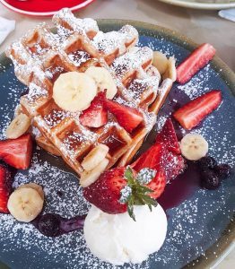 French Waffles at Le Jardin Cafe.