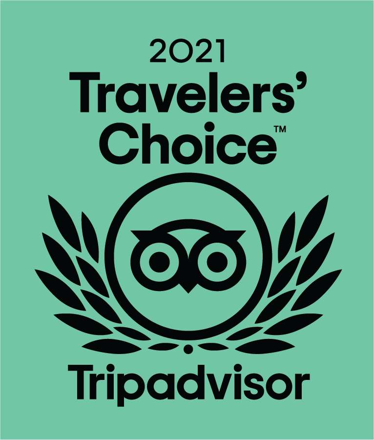 2021 Travelers Choice Trip Advisor award!
