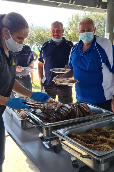 Sausage Sizzle serving station