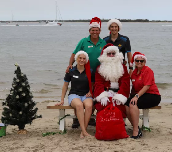 Santa on the Broadwater Waterfront