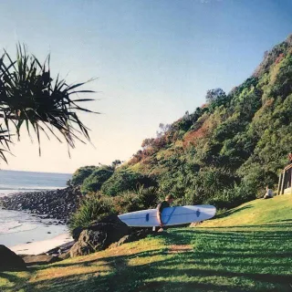 surfer at Burleigh Headland