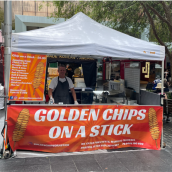 Golden Chip on a Stick at Main Beach Tourist Park