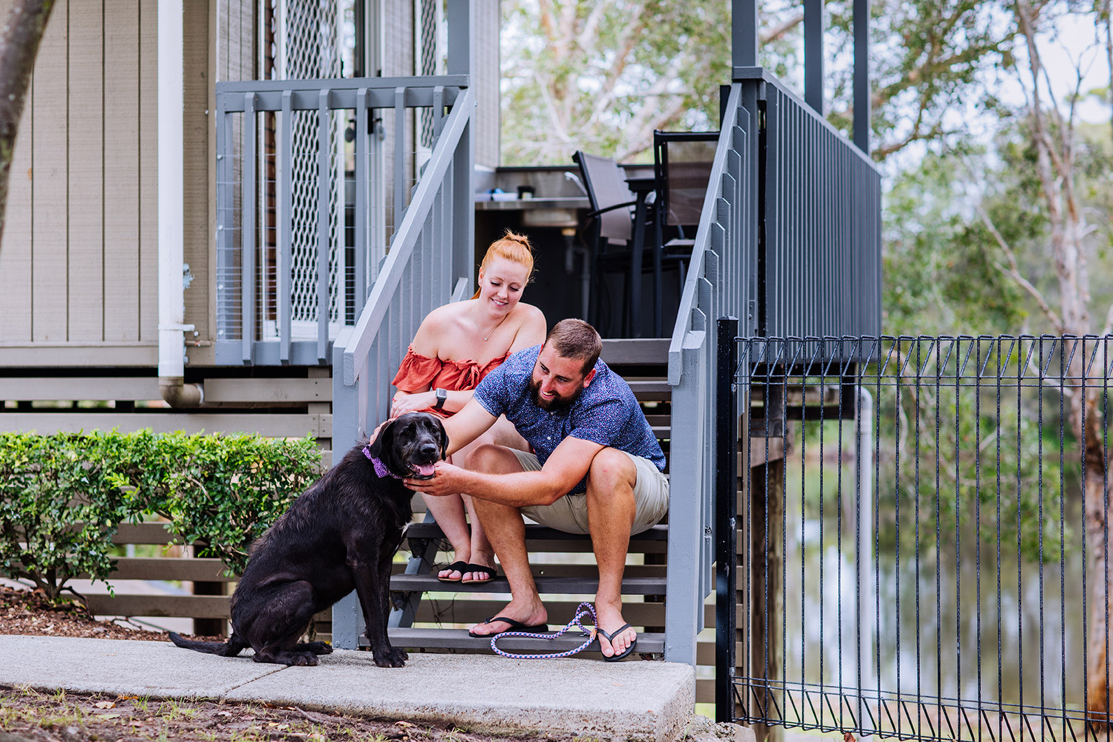 Dog friendly cabin with entertainment deck