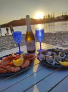 Sunset and seafood...perfect